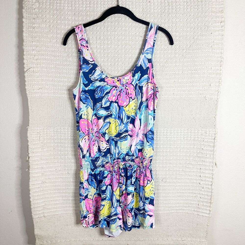 LILLY PULITZER nauti navy Capri Soleil sleeveless pull on Tala romper S